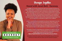 Zia Bett appeals for help to foot her sister Janet Bett’s Sh10M treatment in India