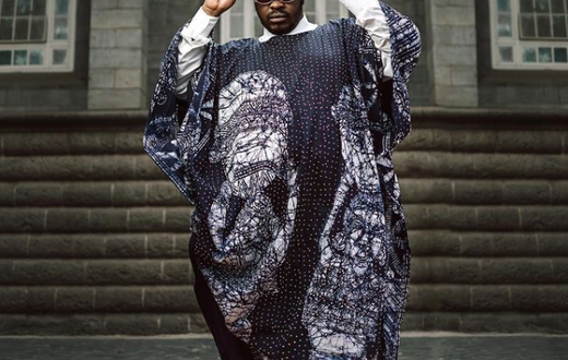 Kenyan celebrity stylist Brian Babu showcasing a Kaftan outfit [Instagram: Brian Babu]