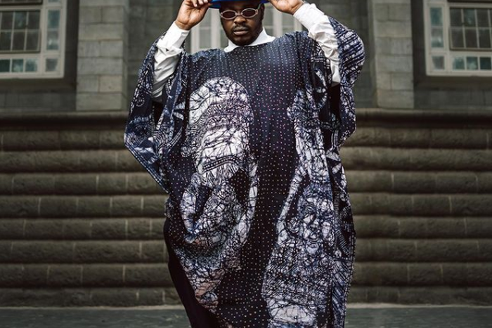 Kenyan celebrity stylist Brian Babu showcasing a Kaftan outfit [Instagram: Brian Babu]