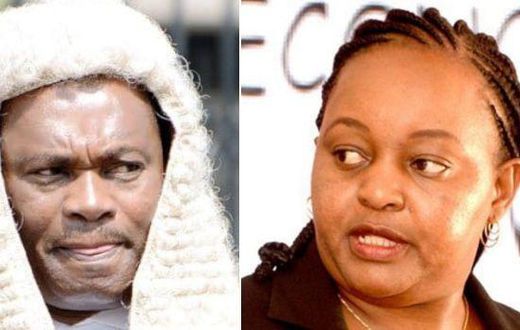Photo collage of National Assembly Speaker Justin Muturi and Kirinyaga Governor Anne Waiguru
