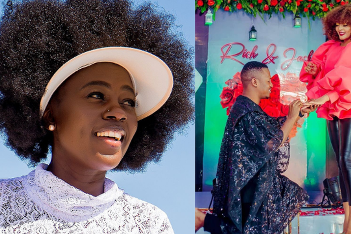 Singer Akothe and Jacqueline Wolper and Rich Mitindo