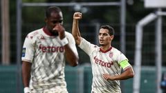 Wissam Ben Yedder (R) has scored four times in his past three games for Monaco