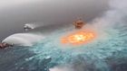 Ocean on Fire as underwater gas pipeline ruptures