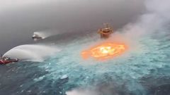 Ocean on Fire as underwater gas pipeline ruptures