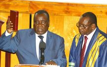 Kisii County Assembly Speaker David Kombo when he took the oath of office
