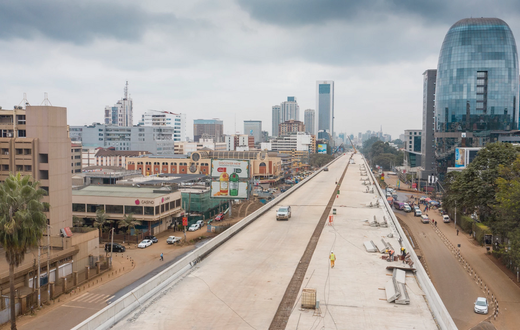 Nairobi Expressway contruction at Westlands