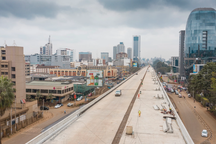 Nairobi Expressway contruction at Westlands