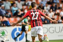 Daniel Maldini's first AC Milan goal put his side ahead at Spezia on Saturday