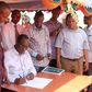 File image of former Tana River Governor Hussein Dado signing documents
