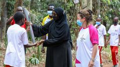 Ministry of Sports CS Amina Mohammed on Tuesday, October 2 welcomed the Commonwealth Baton Relay to Kenya in its 8th stop of the Tour.