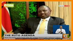 Screengrab- File Image of Deputy President Willian Ruto on Citizen tv