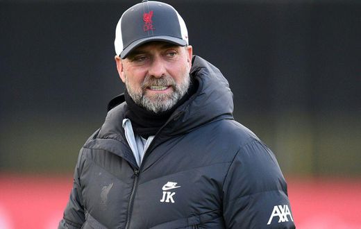 Liverpool manager Jurgen Klopp attends a training session on the eve of their Champions League match against AC Milan