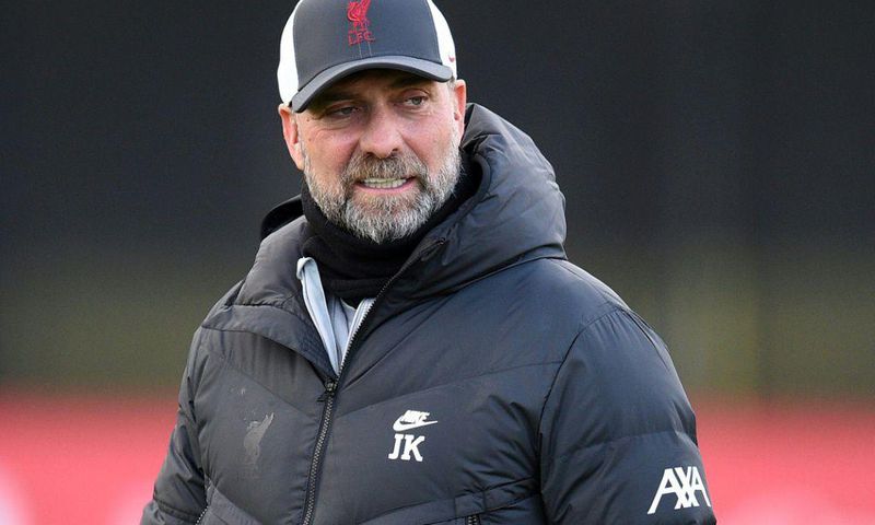 Liverpool manager Jurgen Klopp attends a training session on the eve of their Champions League match against AC Milan