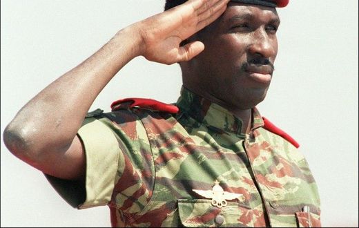 President of Burkina Faso Captain Thomas Sankara was assassinated along with 12 comrades in a putsch that brought his close friend Blaise Compaore to power
