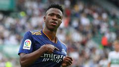 Vinicius Junior scored twice in Real Madrid's 2-1 win over Elche on Saturday.
