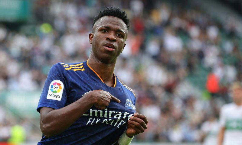 Vinicius Junior scored twice in Real Madrid's 2-1 win over Elche on Saturday.