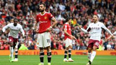 Manchester United midfielder Bruno Fernandes missed a penalty against Aston Villa