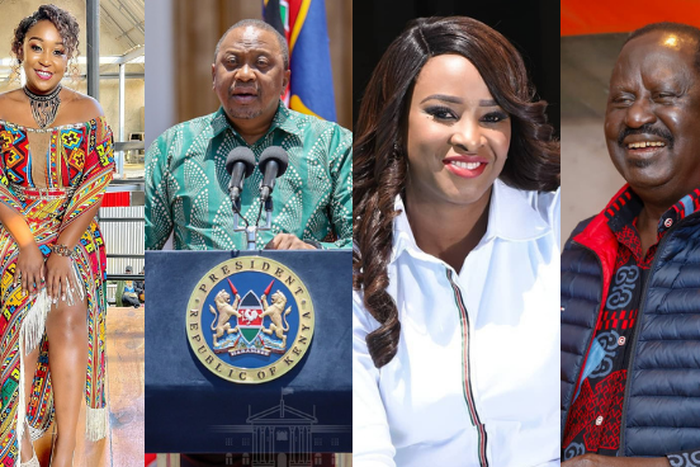 Betty Kyallo, President Uhuru Kenya, Kanze Dena and Raila Odinga