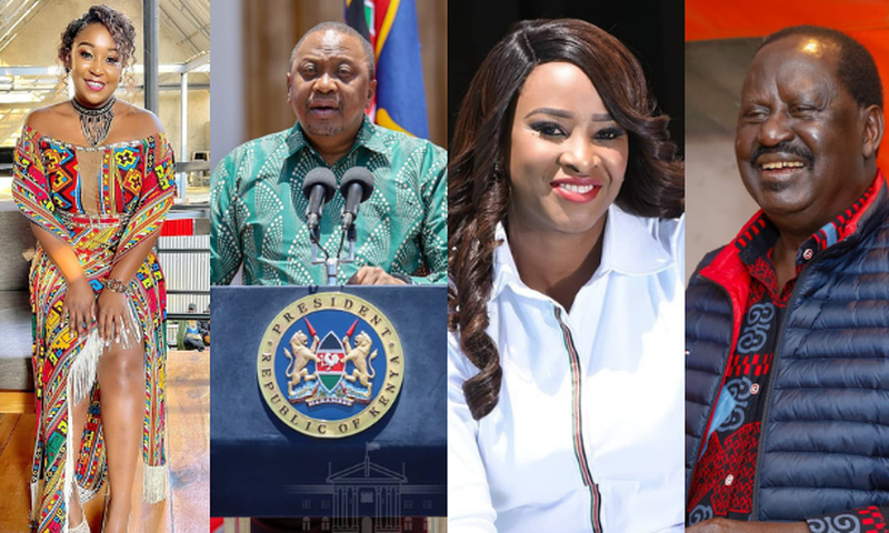Betty Kyallo, President Uhuru Kenya, Kanze Dena and Raila Odinga