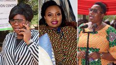 Homa Bay Woman Representative Gladys Wanga, Nominated Senator Millicent Omanga and Malindi MP Aisha Jumwa