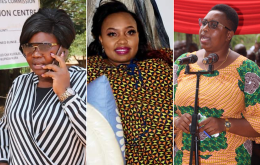 Homa Bay Woman Representative Gladys Wanga, Nominated Senator Millicent Omanga and Malindi MP Aisha Jumwa