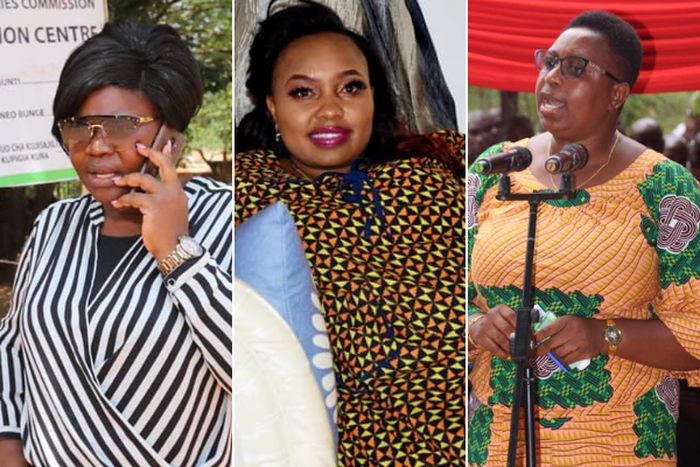 Homa Bay Woman Representative Gladys Wanga, Nominated Senator Millicent Omanga and Malindi MP Aisha Jumwa