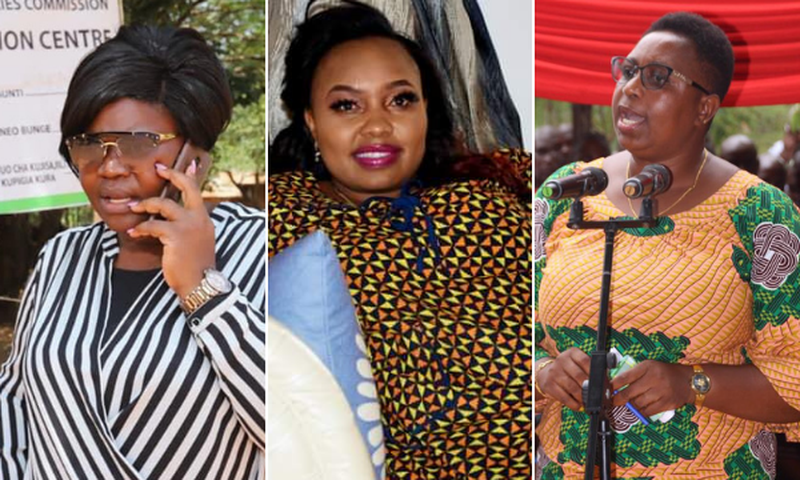 Homa Bay Woman Representative Gladys Wanga, Nominated Senator Millicent Omanga and Malindi MP Aisha Jumwa