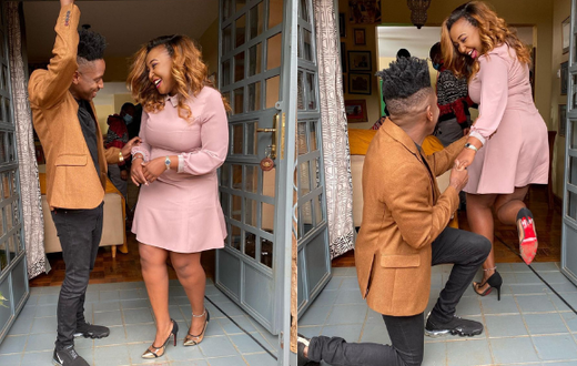 Eric Omondi with Betty Kyallo