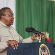 President Uhuru Kenyatta speaks during the operationalization of the first berth at the new Lamu Port