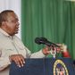 President Uhuru Kenyatta speaks during the operationalization of the first berth at the new Lamu Port