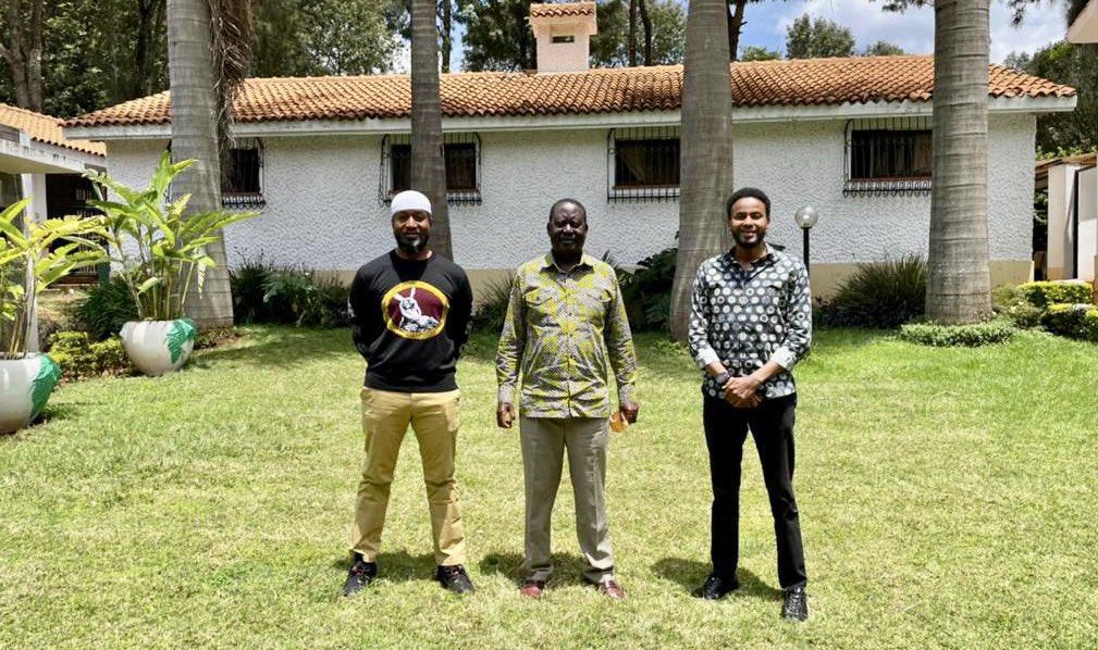Hassan Joho, Sen. Abdul Haji visit Raila Odinga at his Karen residence (Photos)