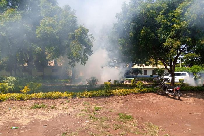 Police fired tear gas at Isiolo Referral Hospital where workers protested delayed salaries
