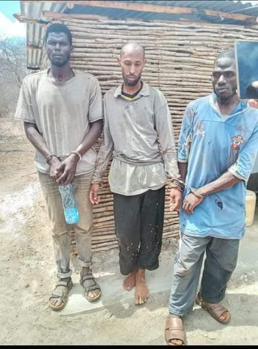 The three terrorists were spotted by residents who informed the police.