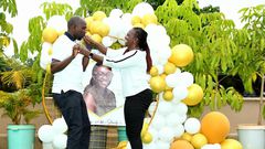 Elgeyo Marakwet Senator Kipchumba Murkomen threw his wife Gladys Wanjiru a birthday party as she turned 40 years old