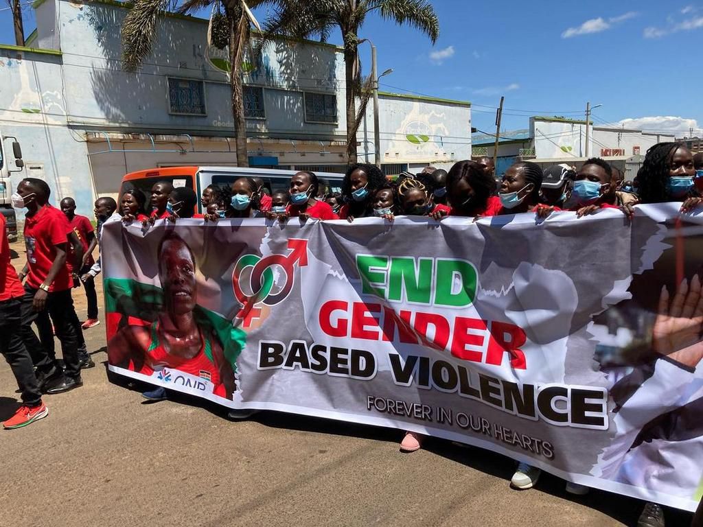 End Gender-Based Violence protests in Eldoret following the death of Agnes Tirop