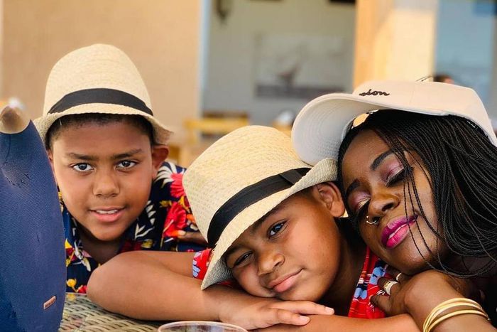 Akothee with her sons