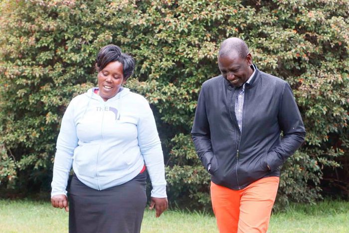 Deputy President William Ruto with businesswoman Elizabeth Mueni