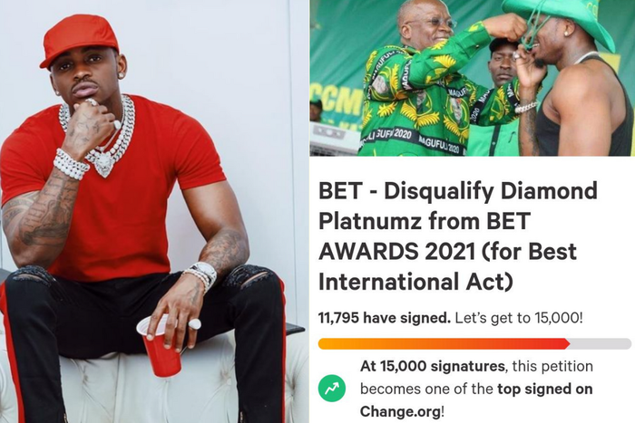 Tanzanians' petition to have BET disqualify Diamond from this year’s Awards