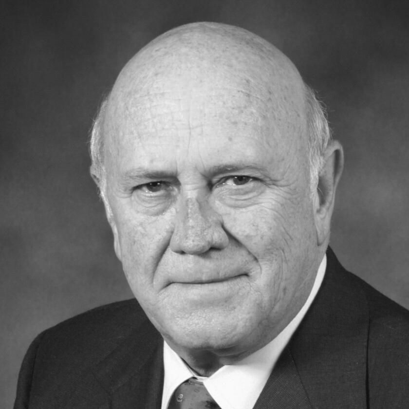 Former South Africa President Frederik Willem de Klerk