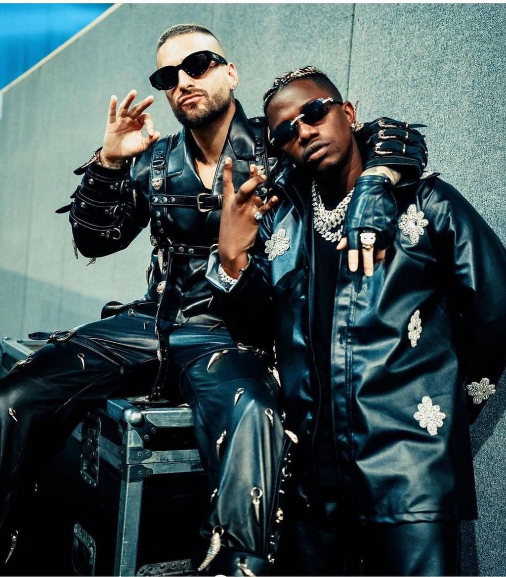 Maluma and Rayvanny at the MTV EMA