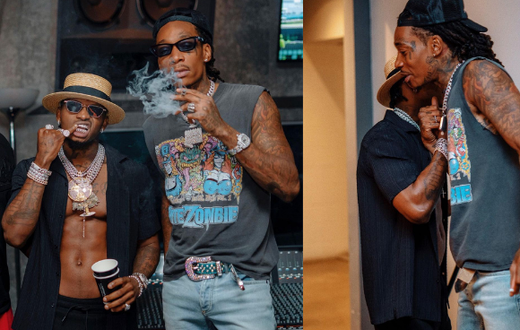 Singer Diamond Platnumz with Wiz Khalifa in the US