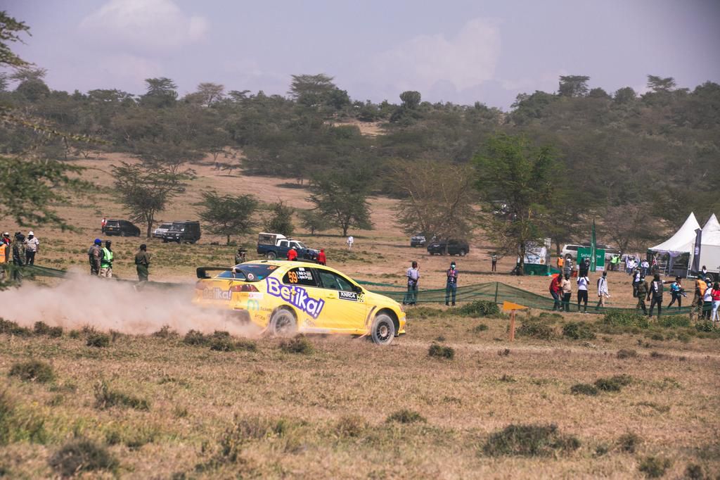 Betika Bazengas' driver Malik and co-driver Linet Ayuko in action in their Mitsubishi Lancer Evolution 10. The duo took part in the recently held WRC Safari Rally in Naivasha, Kenya. (COURTESY: BETIKA)