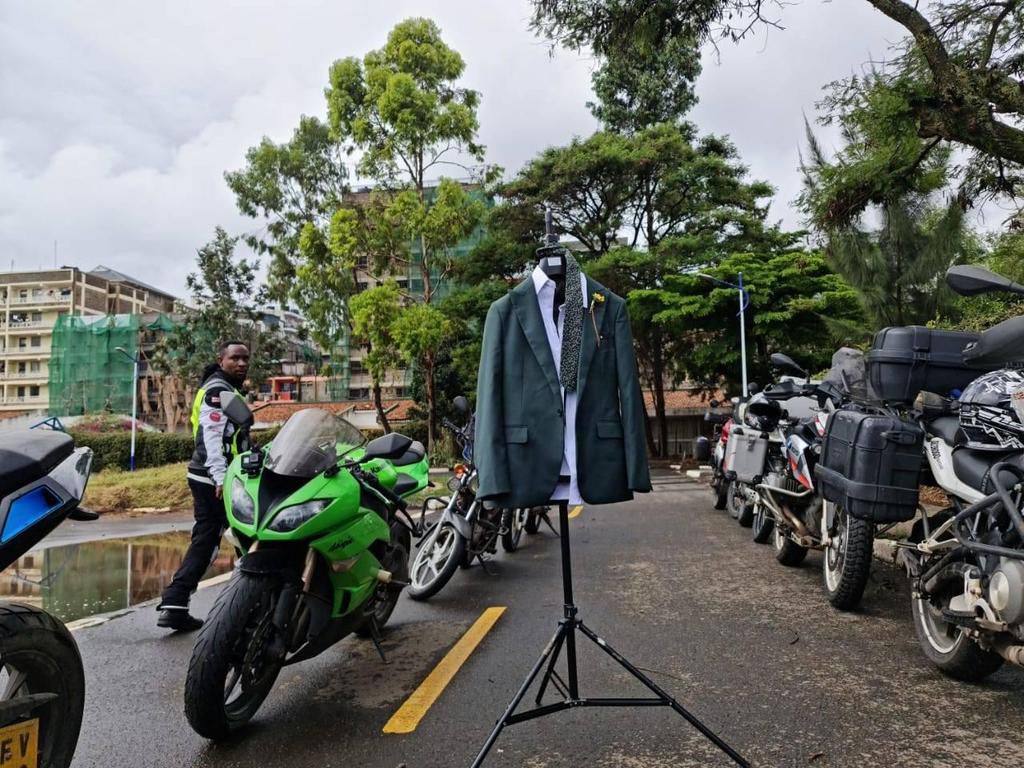 Bike convoy during Mac D'mario and Cynthia's wedding