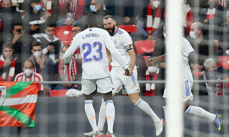 Benzema celebrates his opener