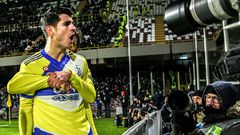 Alvaro Morata scored his third Serie A goal of the season at Salernitana