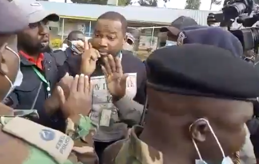 Tanga Tanga MPs during an altercation with police in Nakuru County