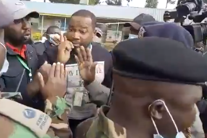 Tanga Tanga MPs during an altercation with police in Nakuru County