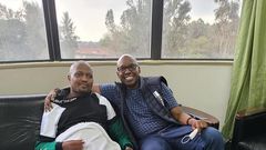 Gatundu South MP Moses Kuria with Jimi Wanjigi