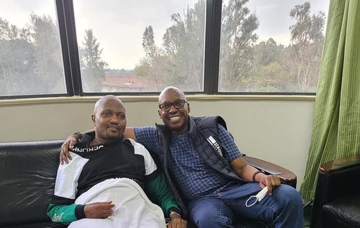 Gatundu South MP Moses Kuria with Jimi Wanjigi