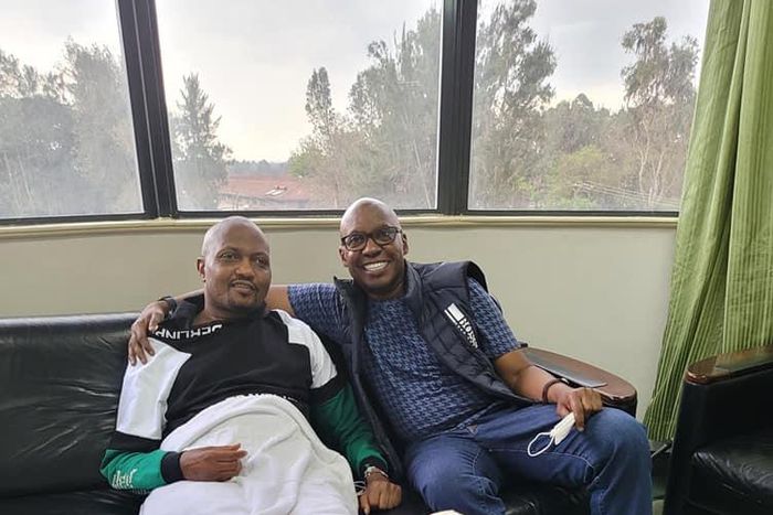Gatundu South MP Moses Kuria with Jimi Wanjigi
